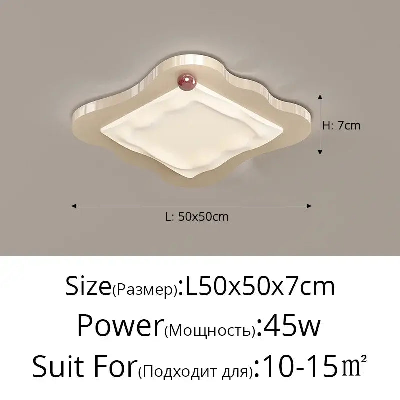 Cream cloud led ceiling light with red accent featuring cream led ceiling design and textured white panel for bedroom decorbites ceiling light