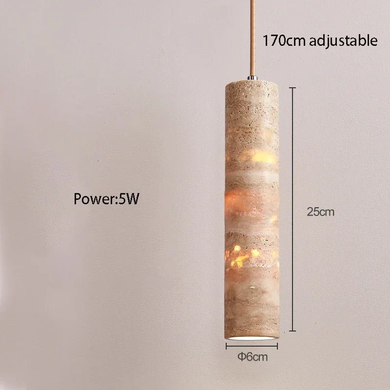 Cream Marble Linear Pendant Light - Decorbites