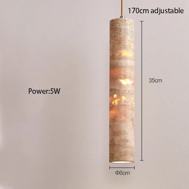 Cream Marble Linear Pendant Light - Decorbites
