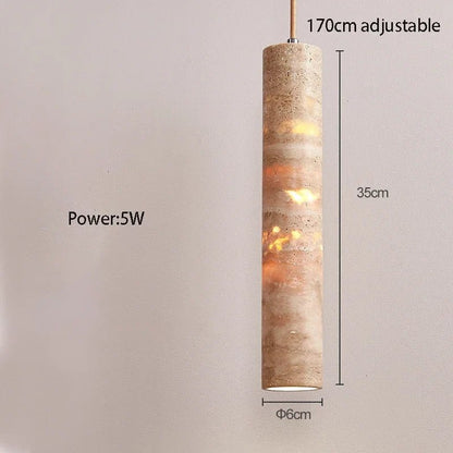 Cream Marble Linear Pendant Light - Decorbites