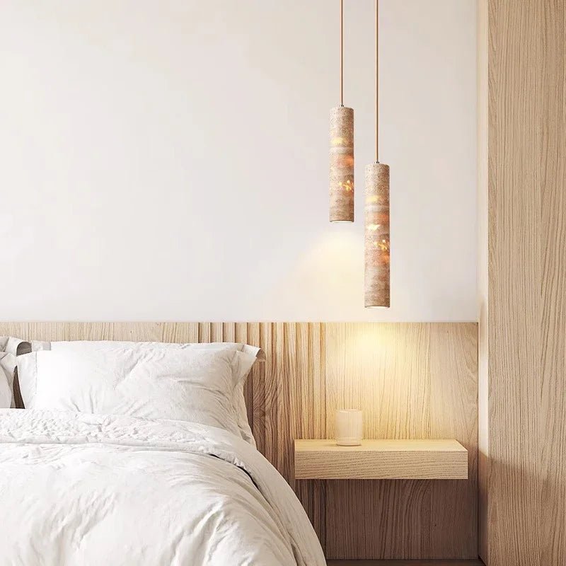 Cream Marble Linear Pendant Light - Decorbites