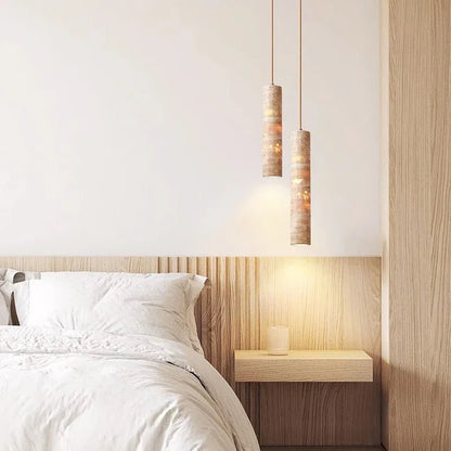 Cream Marble Linear Pendant Light - Decorbites