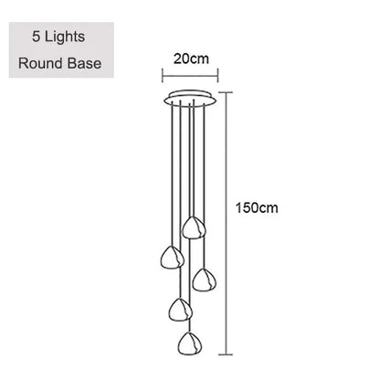 Crystal Ball Staircase Pendant Light in Brushed Stainless - Decorbites