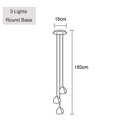 Crystal Ball Staircase Pendant Light in Brushed Stainless - Decorbites