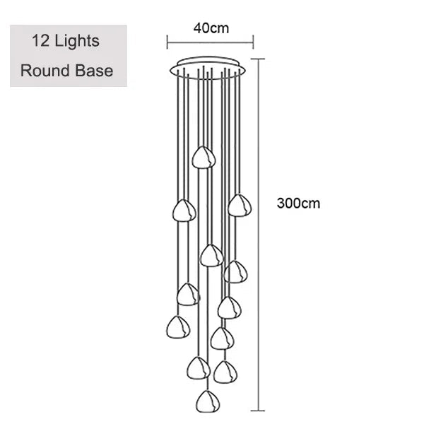 Crystal Ball Staircase Pendant Light in Brushed Stainless - Decorbites