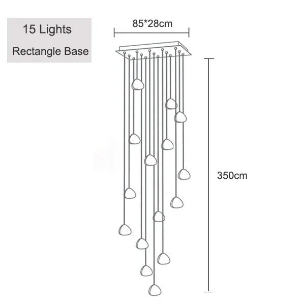 Crystal Ball Staircase Pendant Light in Brushed Stainless - Decorbites