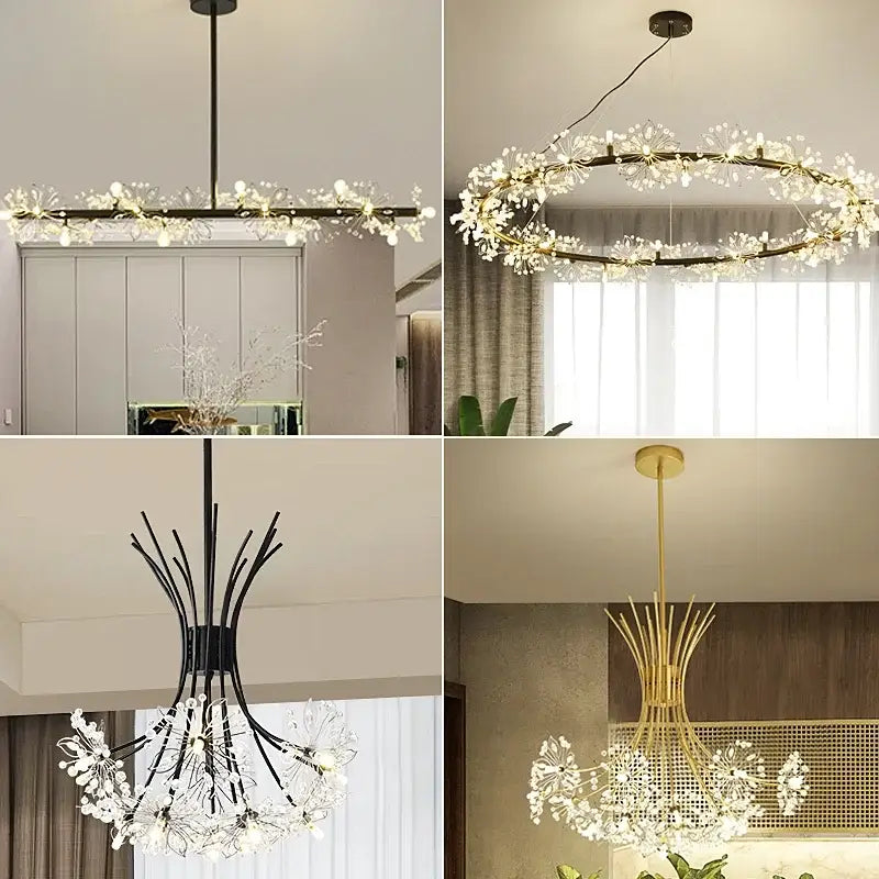 Modern bionic petals chandelier with sleek metal frame and crystal accents in gold for dining room decorbites crystal bionic