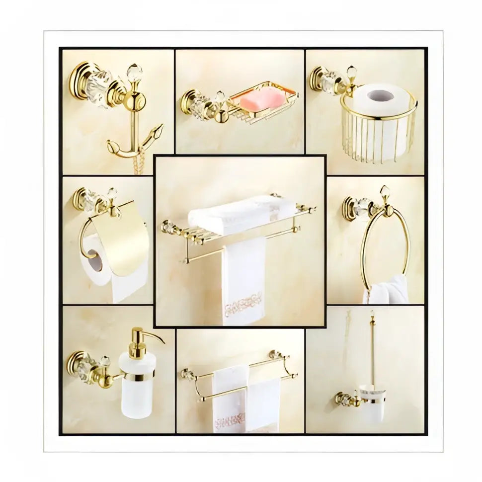 Gold-toned crystal brass gold toilet paper holder bathroom accessory with crystal accents for brass gold bathroom decorbites crystal brass