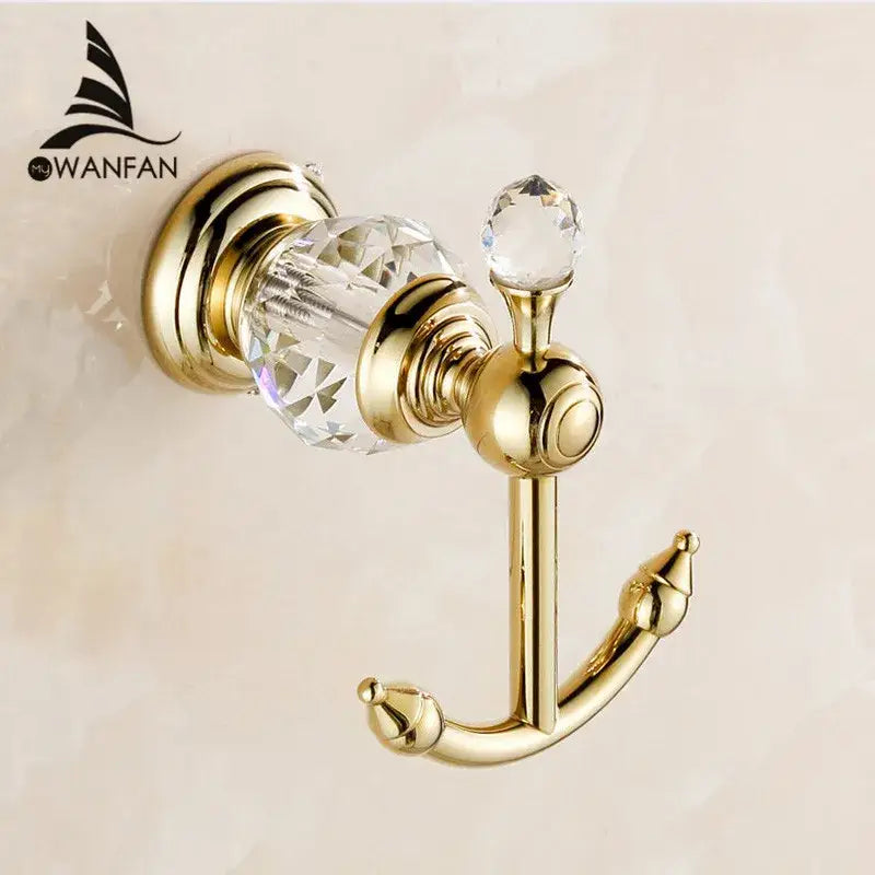Gold-toned crystal brass gold toilet paper holder with ornate design and crystal accents for brass gold bathroom decorbites crystal brass