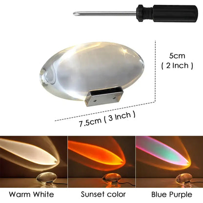 Crystal eye sky led table lamp with translucent oval design, metallic base, and three color options for decorbites table lamp