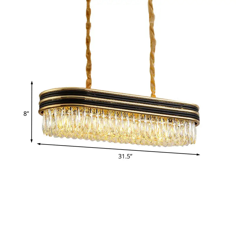 DecorBites™ 10-light crystal pendant ceiling light in black and gold with cascading clear crystal prisms e12 e14 bulbs