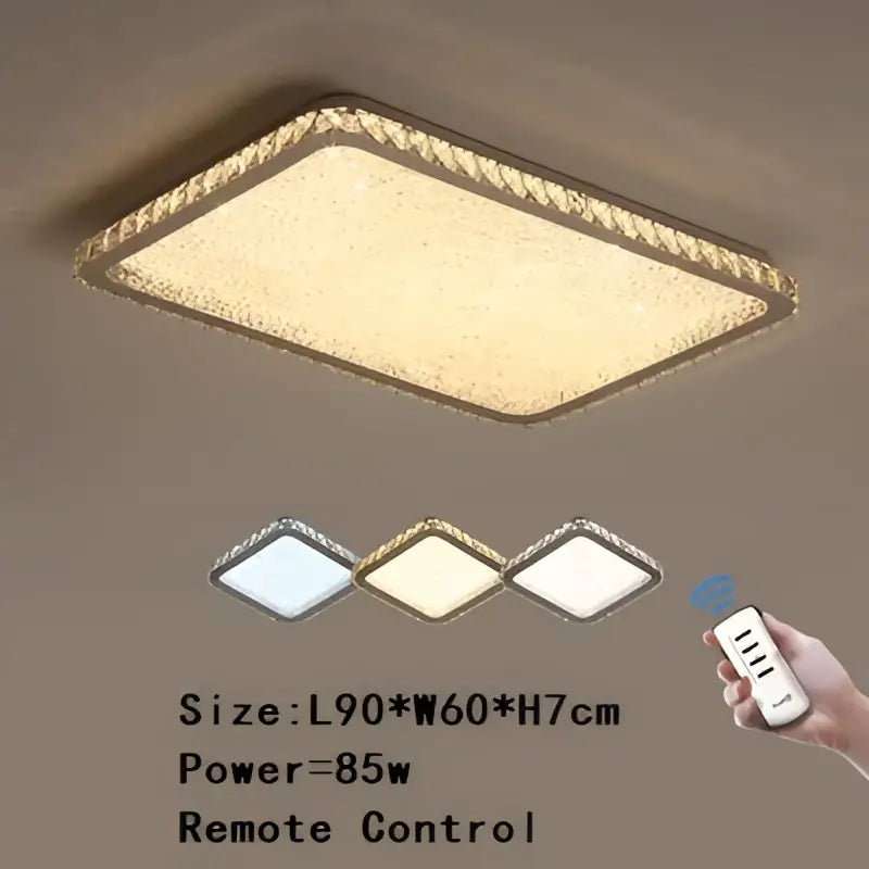 Rectangular ceiling lamp with warm textured diffuser and ornate metallic frame for decorbites crystal round ceiling decor