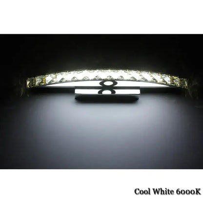 Curved chrome amber crystal bathroom wall sconce with faceted stones in polished frame for elegant wall lighting