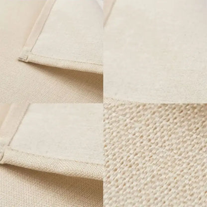 Beige canvas napkin with textured weave and stitched edges from decorbites cute dog linen dining mats set of 6 pug illustrations