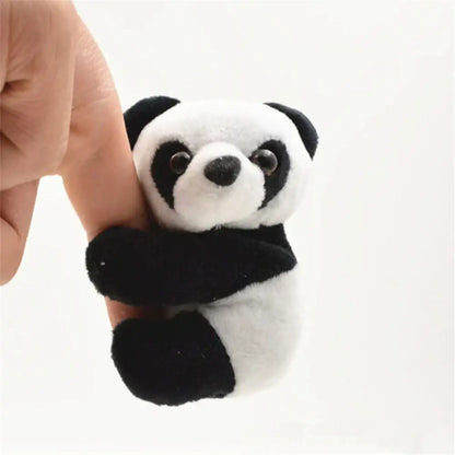 Adorable black and white cute panda plush keychain with soft fabric texture perfect for decorbites cute panda decor