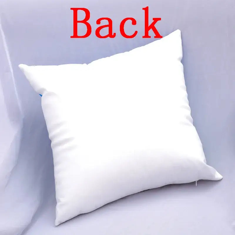 White square cushion cover with smooth fabric finish featuring decorbites cute pet dog print for bedroom decor