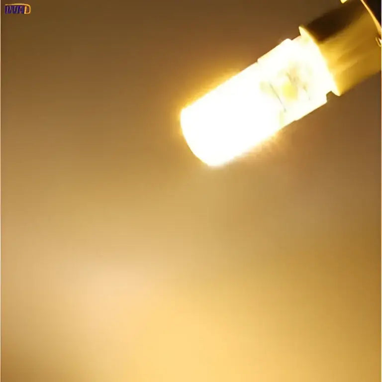A warm white led g9 bulb with clear glass casing and metallic base from decorbites 3w led 4 pack for kitchen light