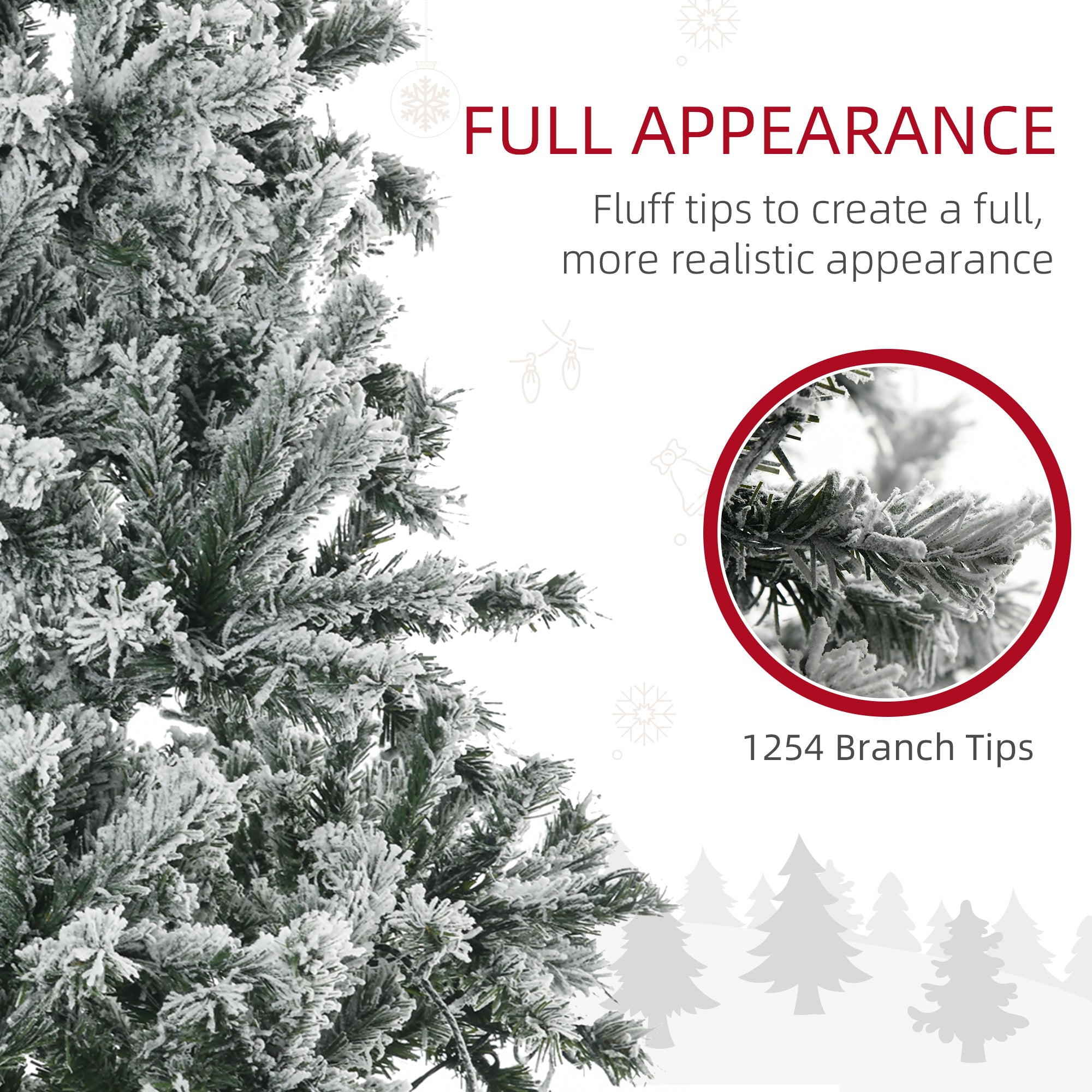 Flocked LED Christmas Tree