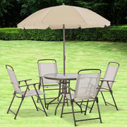 Beige Folding Dining Set