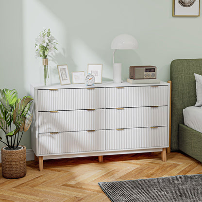6 Drawer Double Dresser for Bedroom