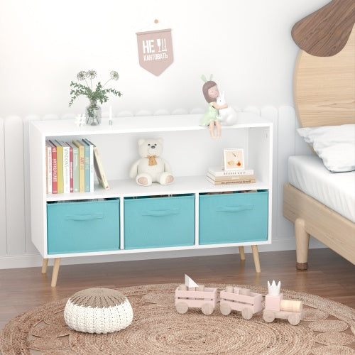 Blue Fabric Kids Bookshelf