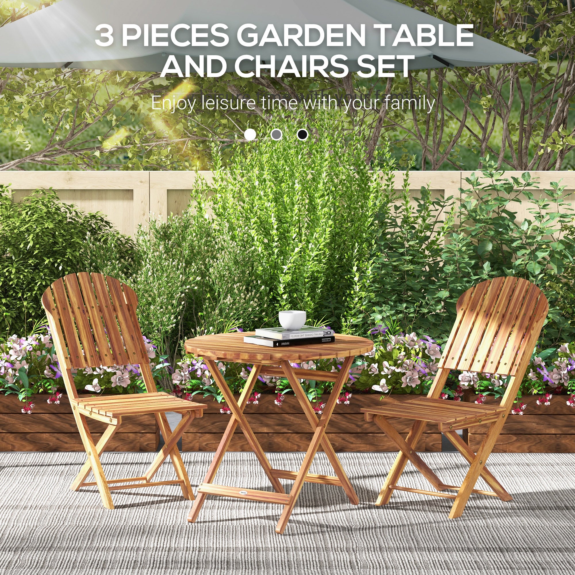 Acacia Wood Bistro Set