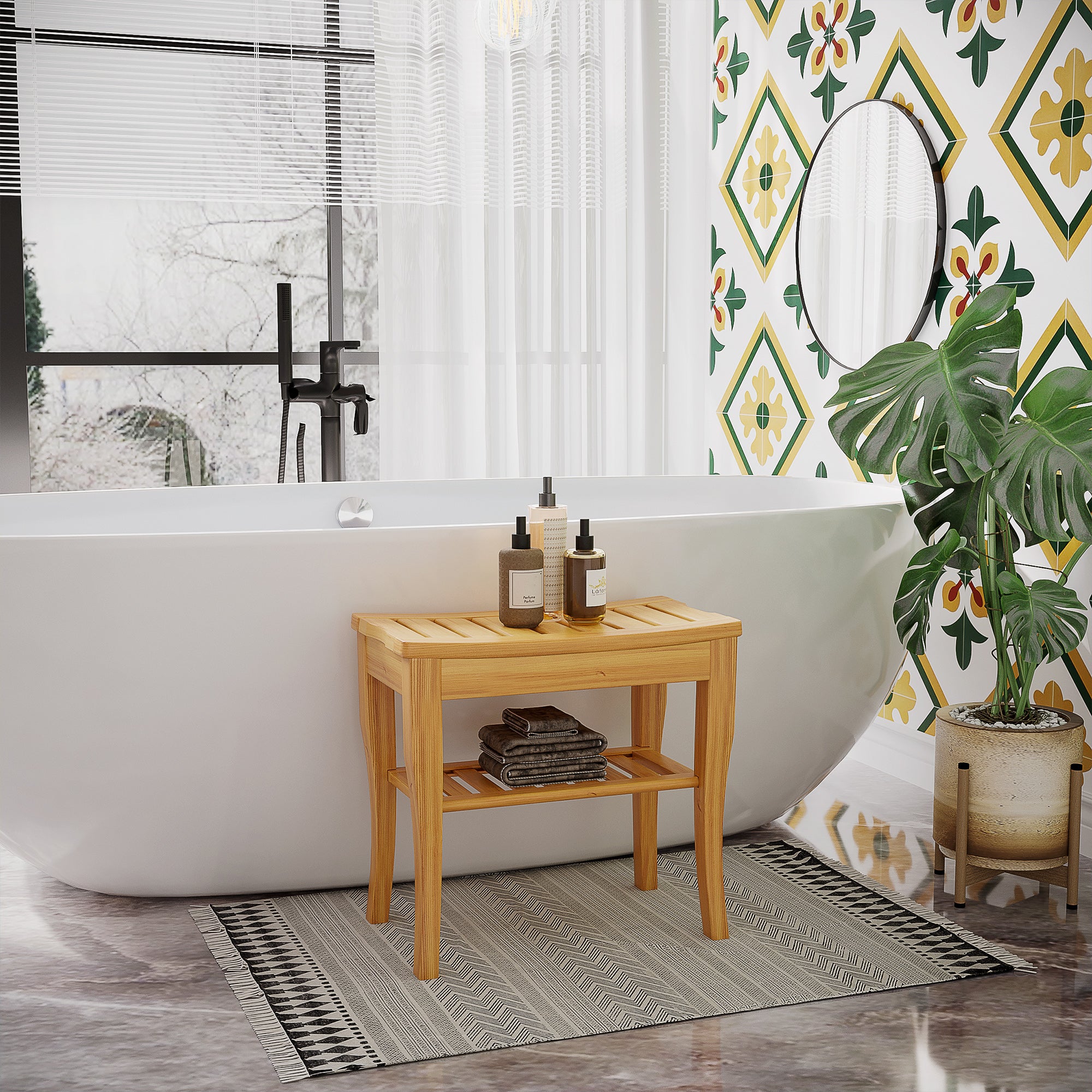 Bamboo Spa Shower Bench