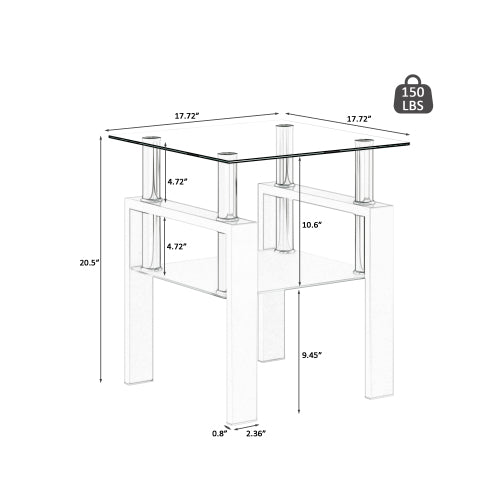 White Glass Coffee Table