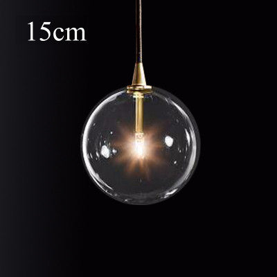 Simple Glass Chandelier Transparent Ball Lamp