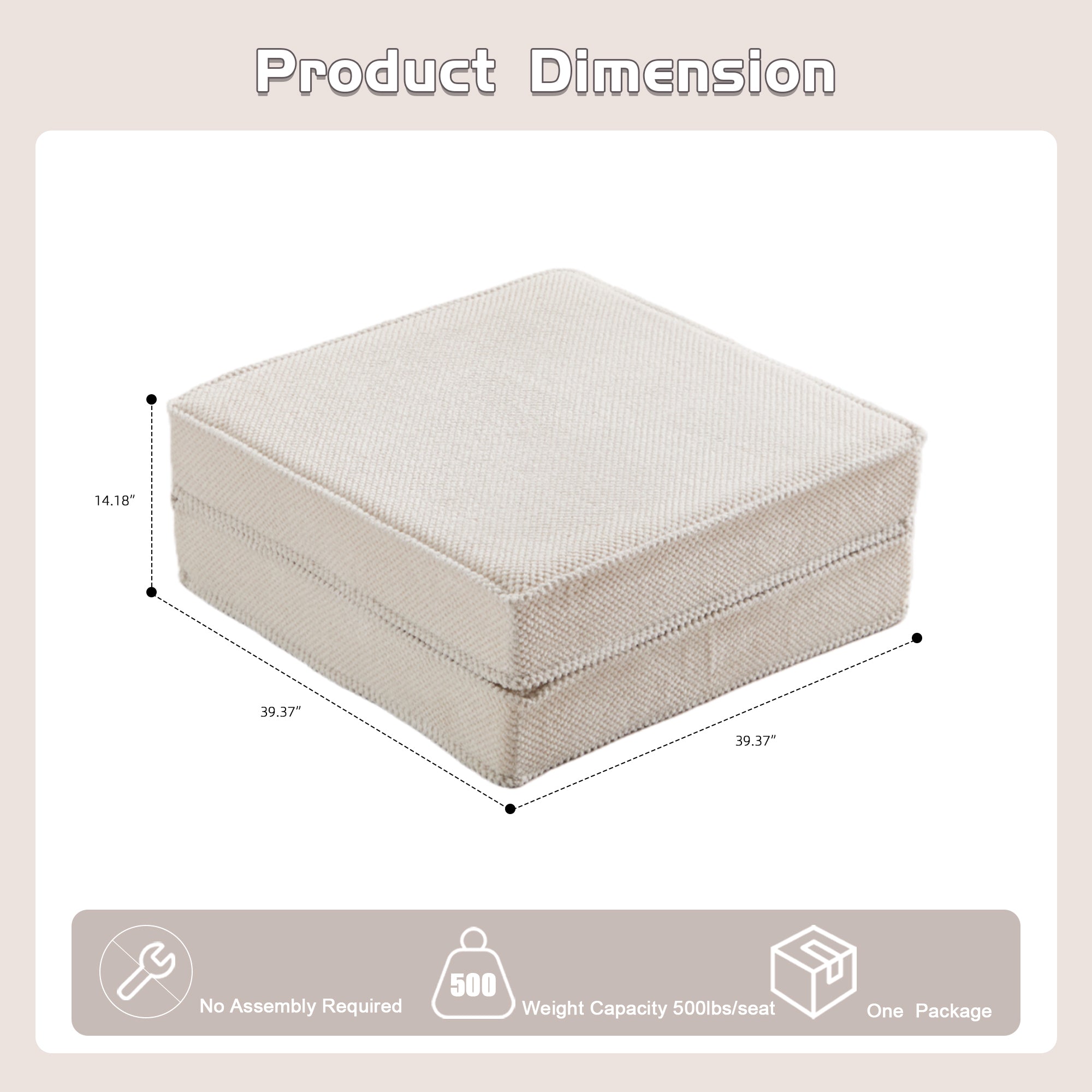White Fleece Modular Sofa