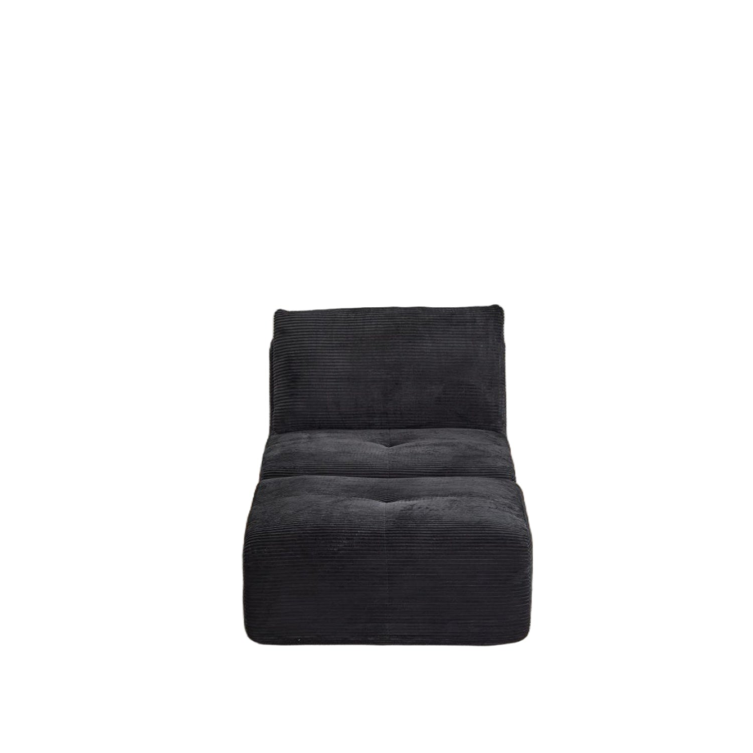 Black Corduroy Chaise Sofa