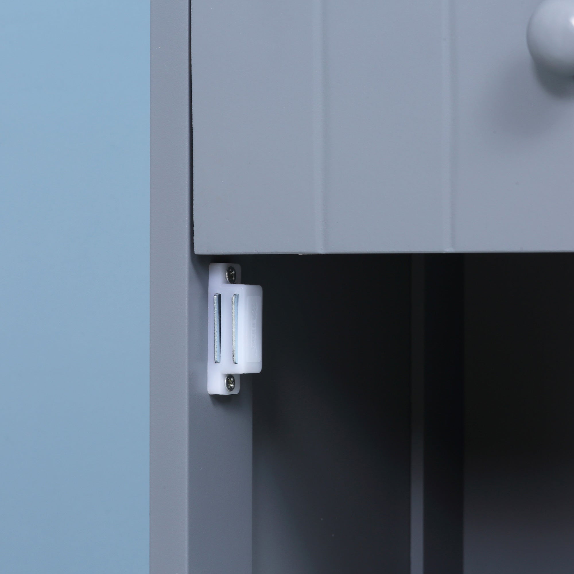 Sleek White Storage Cabinet