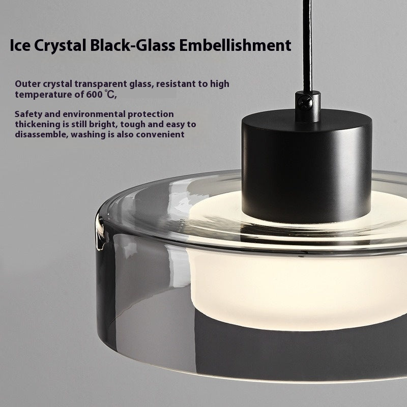 All-copper Bedroom Chandelier Simple Modern All-copper Glass