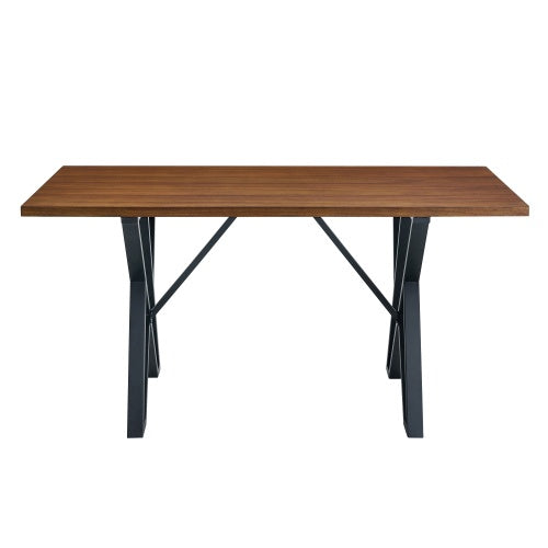 Walnut Metal Dining Table