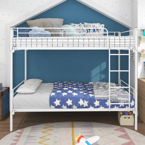 White Metal Bunk Bed