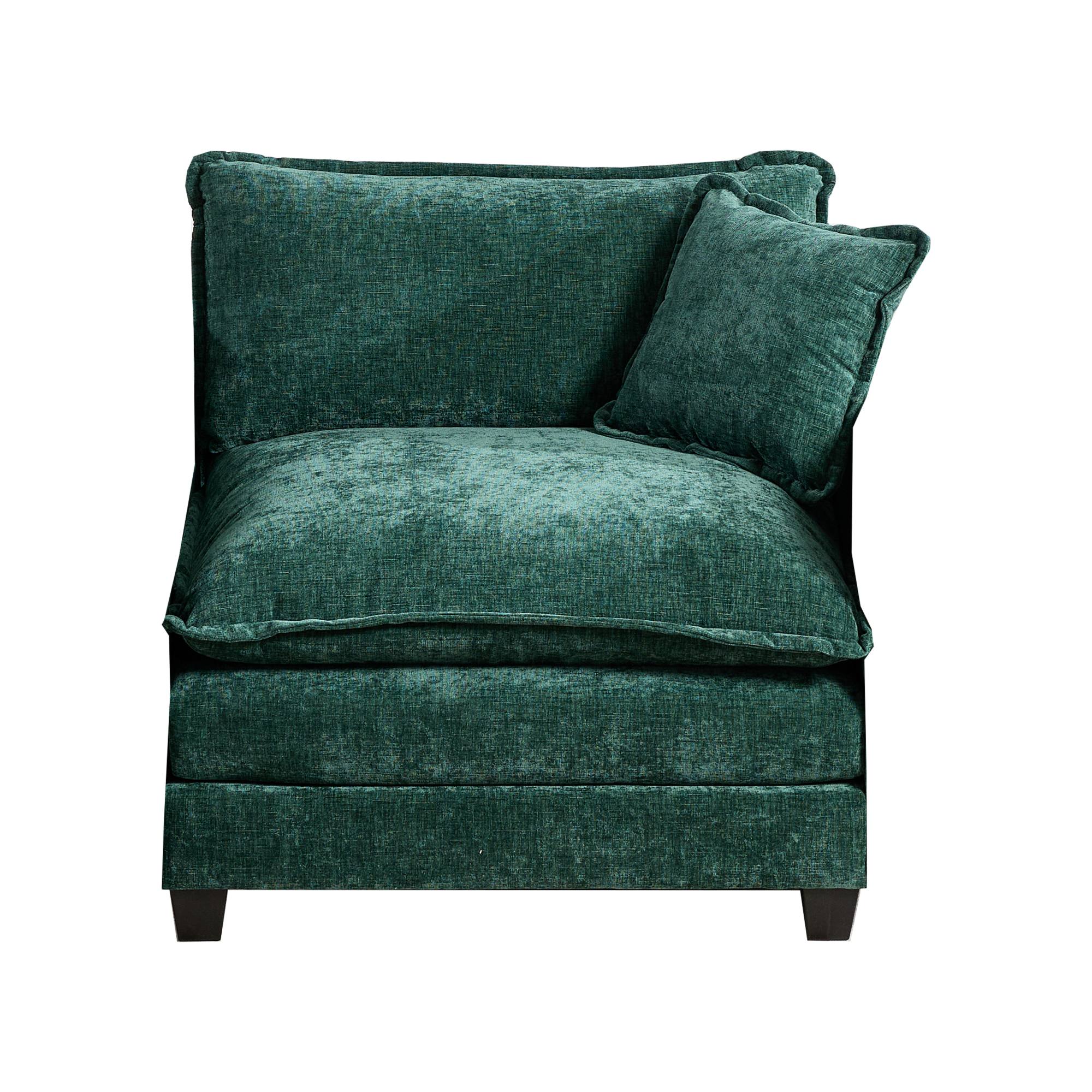 Green Chenille Sectional Sofa