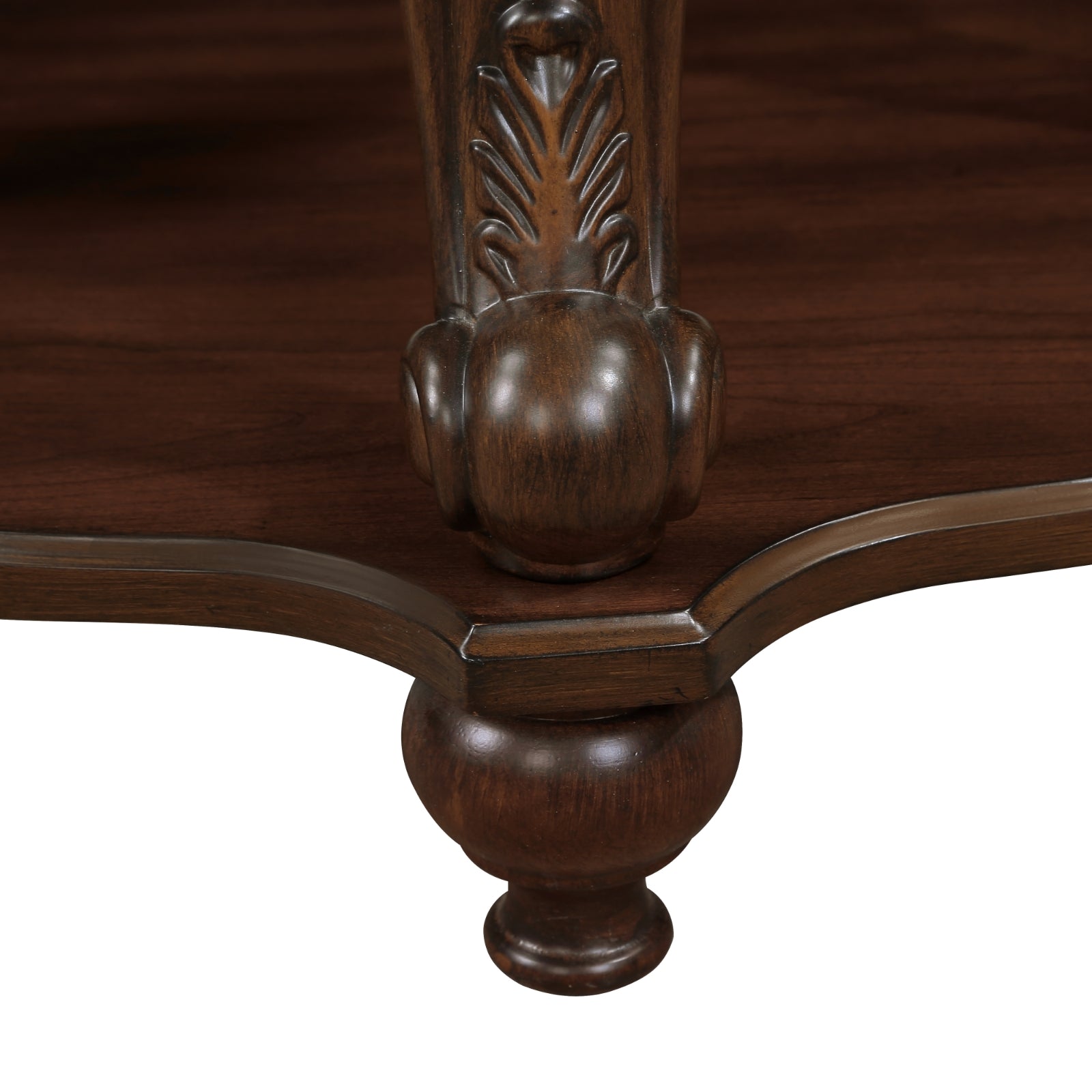 Wood Coffee Table Two-Tier Living Room