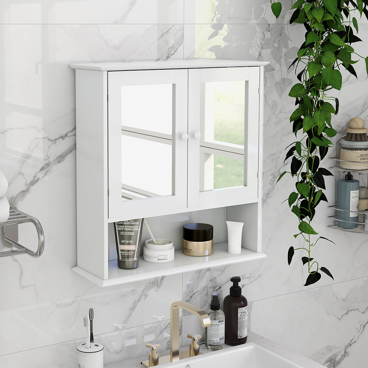 Mirror Door Storage Cabinet