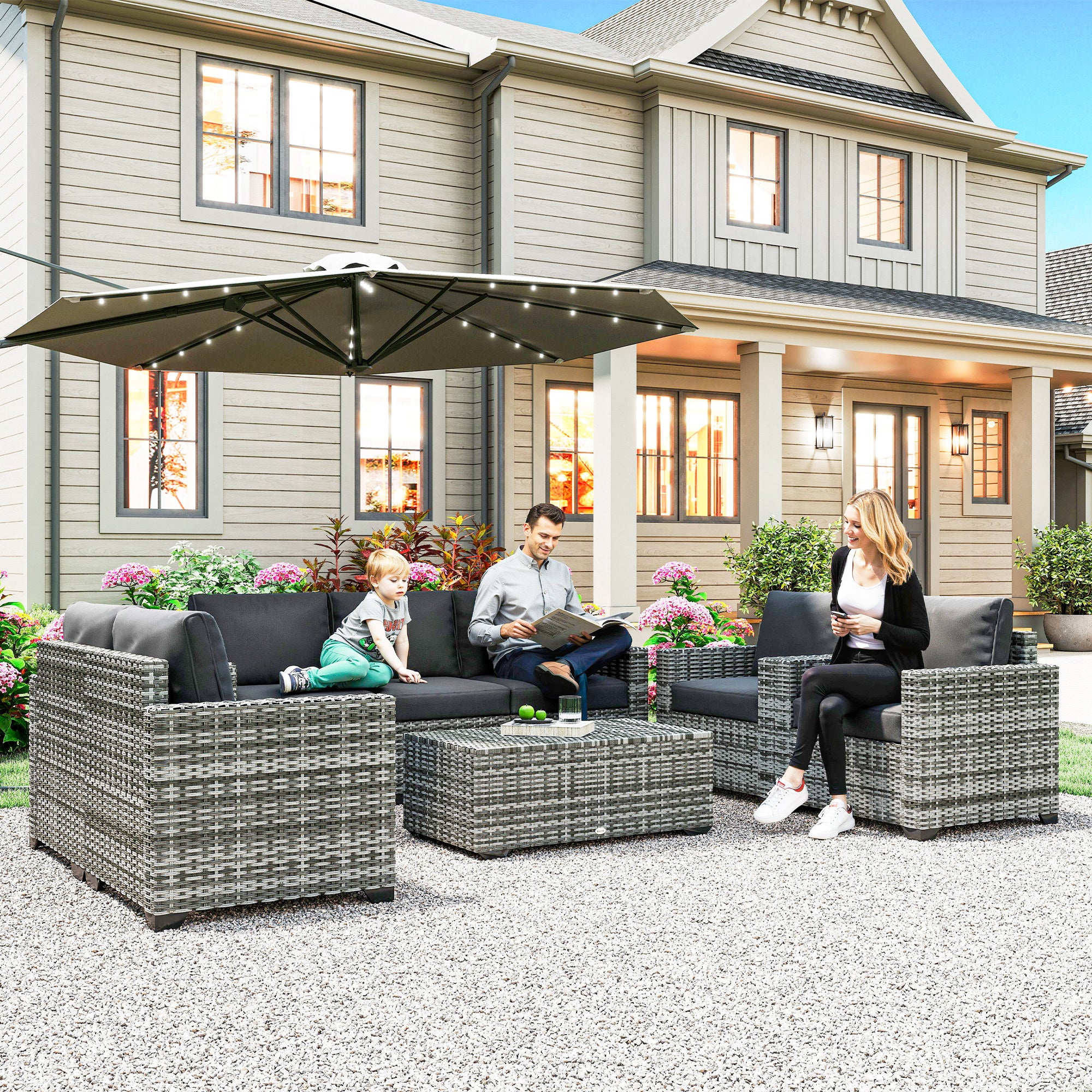 Wicker Modular Patio Set