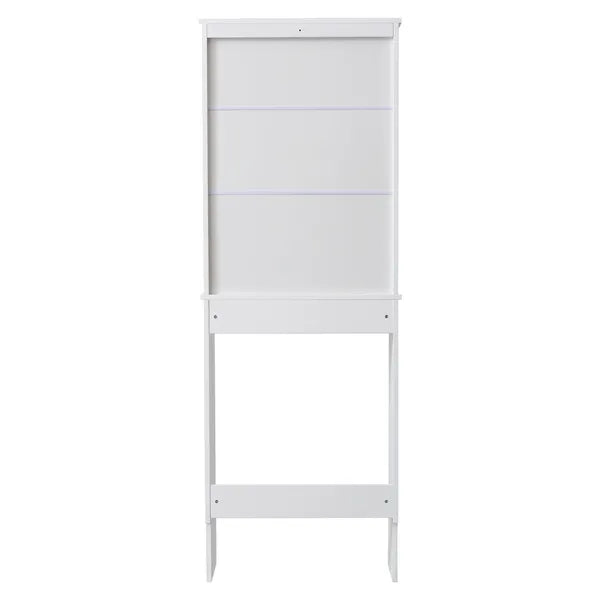 White Louvered Bathroom Cabinet