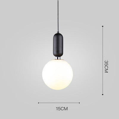 Single Head Glass Ball Chandelier Restaurant