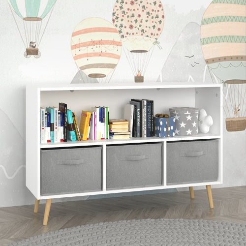 White Fabric Kids Bookshelf