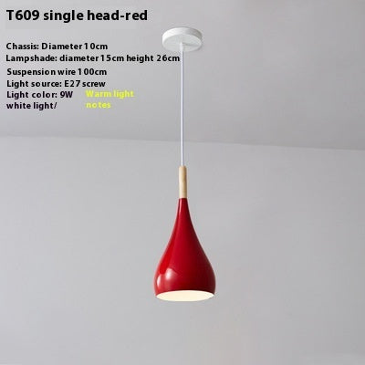 Nordic Macaron Three-end Ceiling Lamp Dining-room Lamp Modern Minimalist