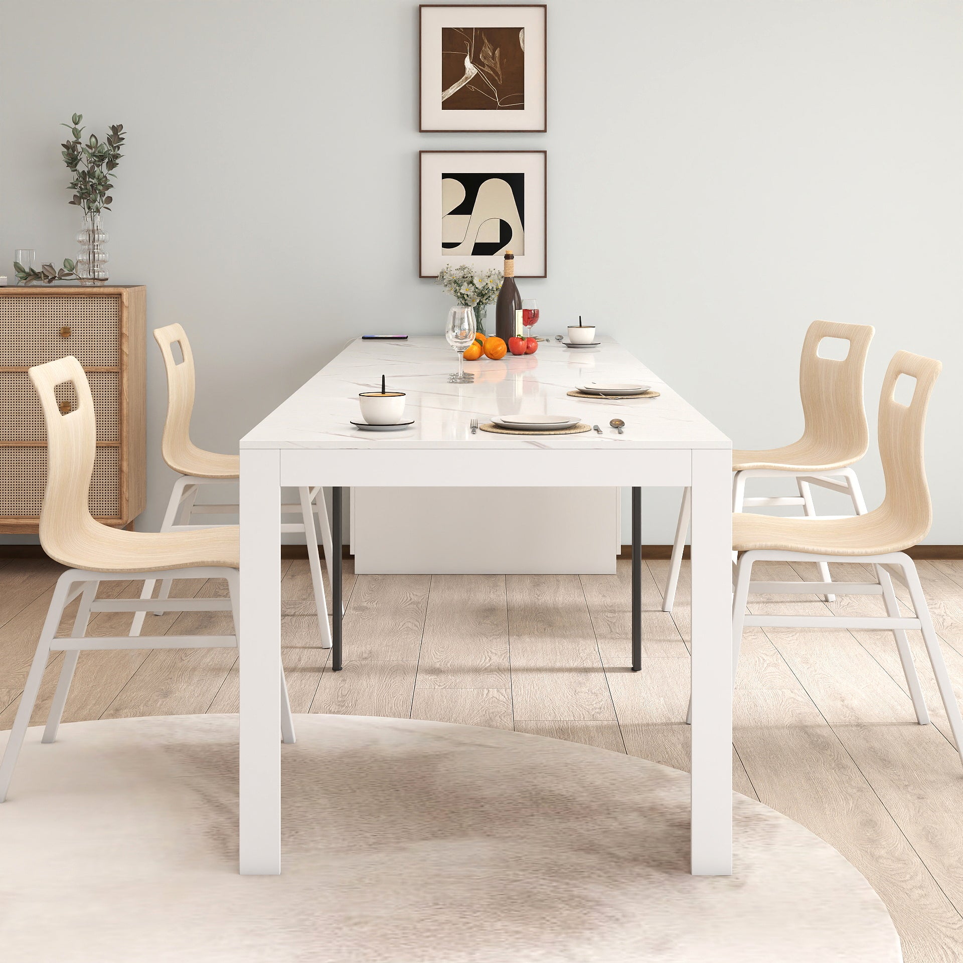 White Extendable Dining Table