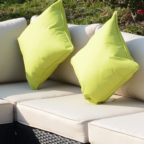 Black Rattan Corner Sofa