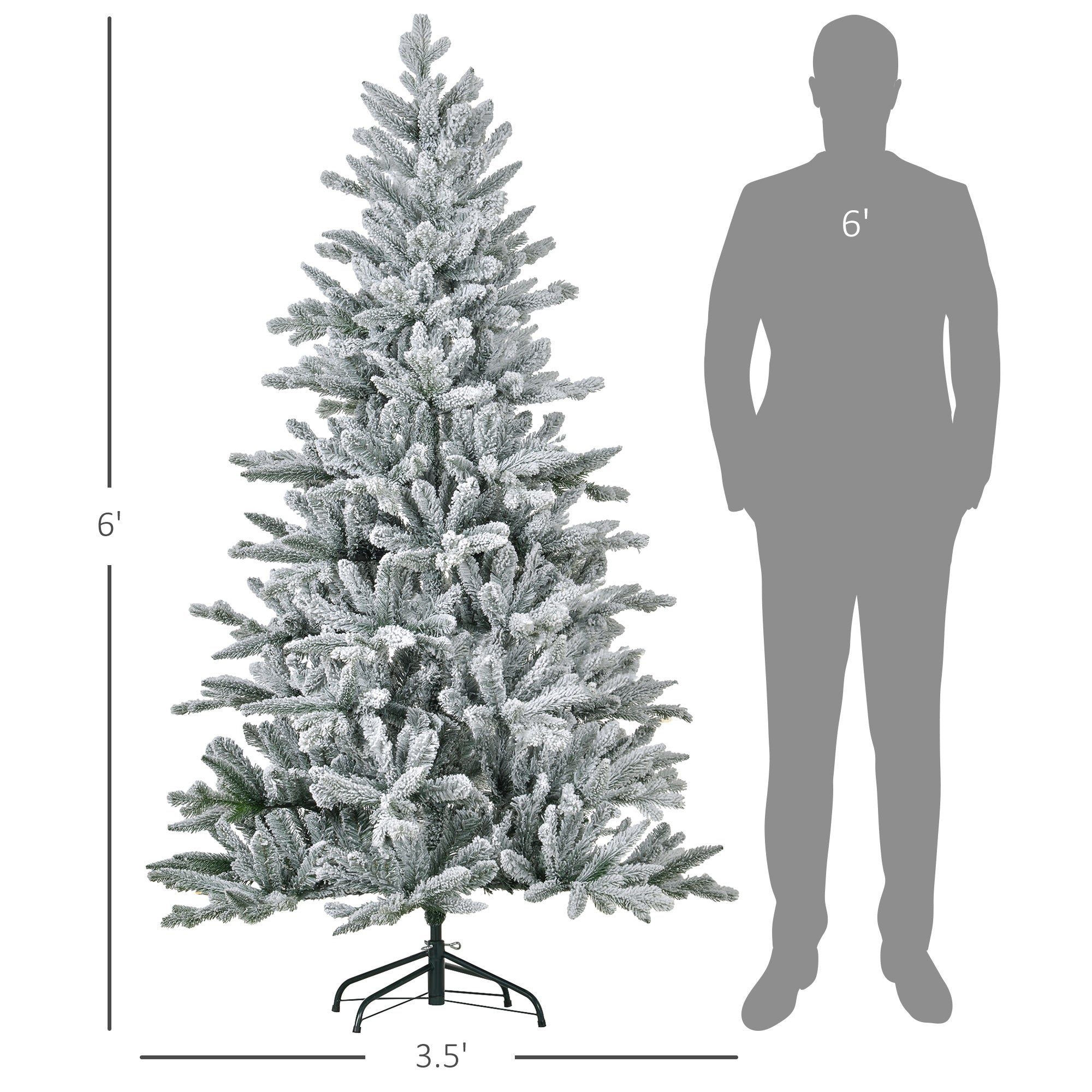 Green Flocked Christmas Tree