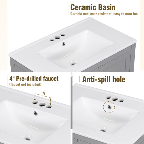 Gray Single Sink Vanity