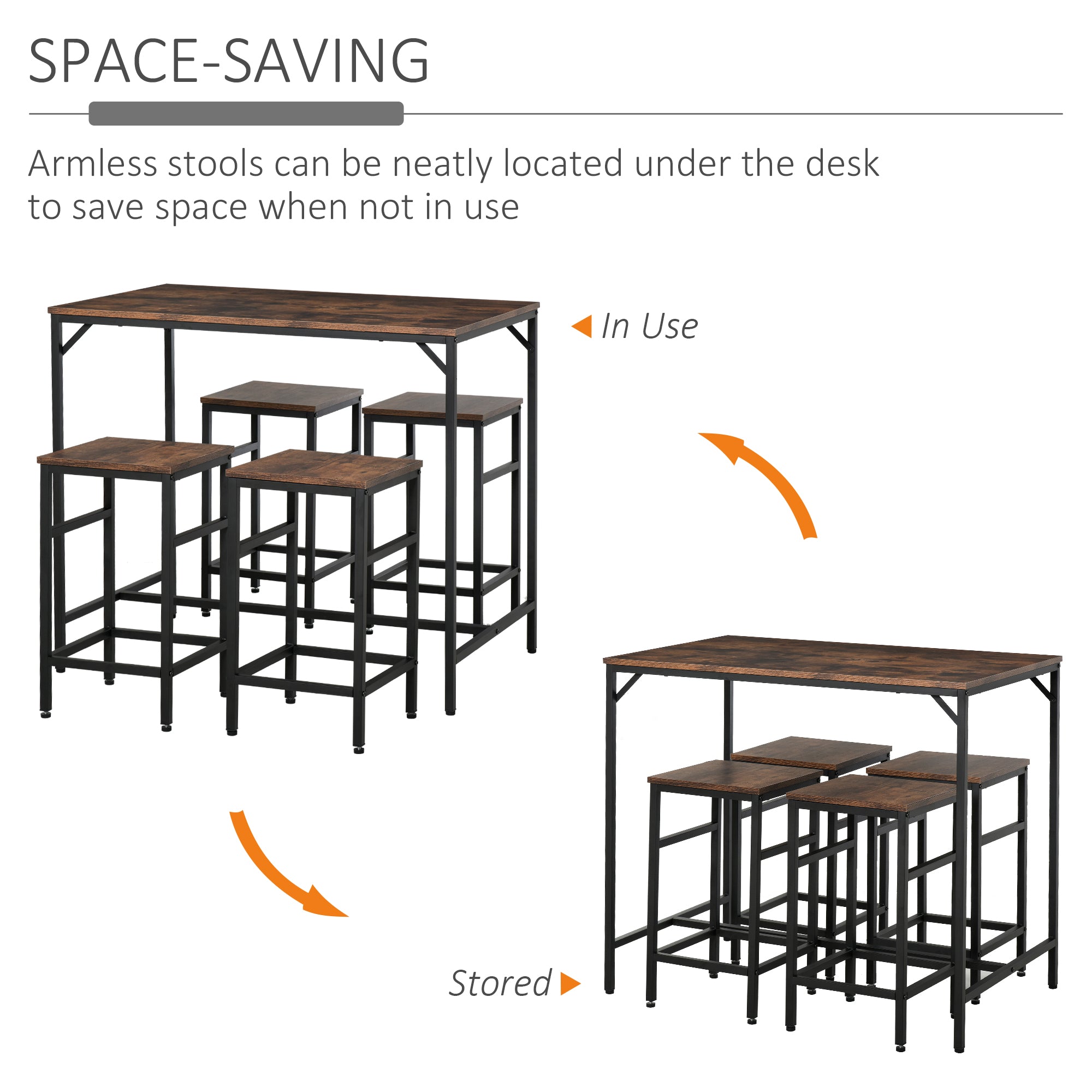 Black Industrial Dining Set