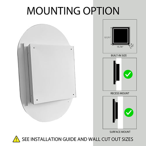 Metal Oval Wall Cabinet
