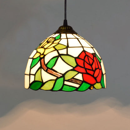 Retro Mediterranean Creative Stained Glass Chandelier